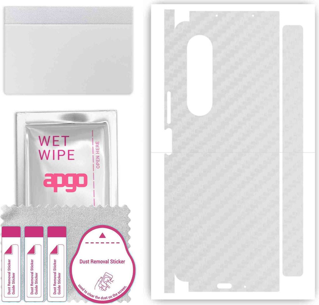apgo Rückseite + Seiten Schutzfolie, Skin, kompatibel mit Samsung Galaxy Z Fold 3, Hinten Displayschutzfolie aus Vinylfolie, kratzfest, einfache M...