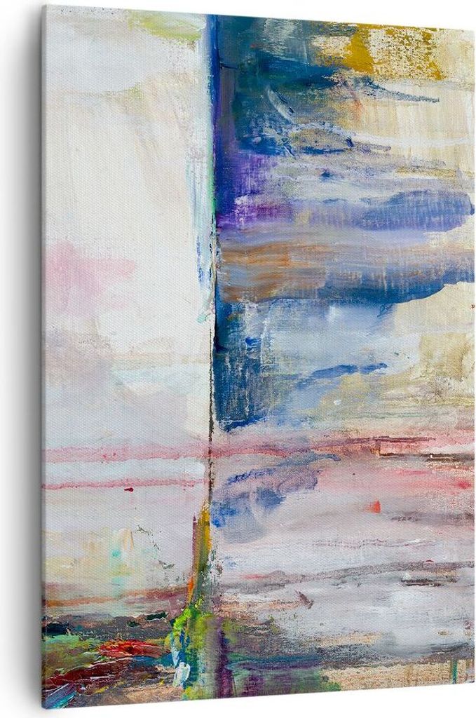 Bild auf Leinwand - Leinwandbild - Einteilig - Abstraktion Farben Öl - 70x100cm - Wand Bild - Wanddeko - Wandbilder - Leinwanddruck - Wanddekorati...