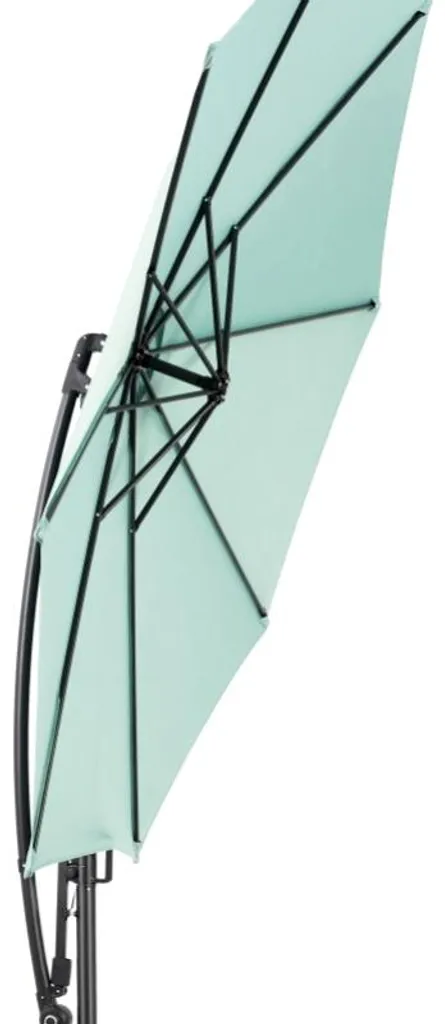 Parasol droit pour terrasse vert clair inclinable et structure durable - 2