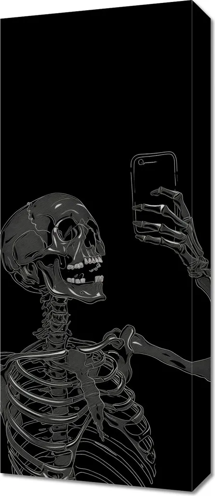 Arte da Parete 30x70 cm Selfie Fuori dal Tempo - Stampa su Tela
