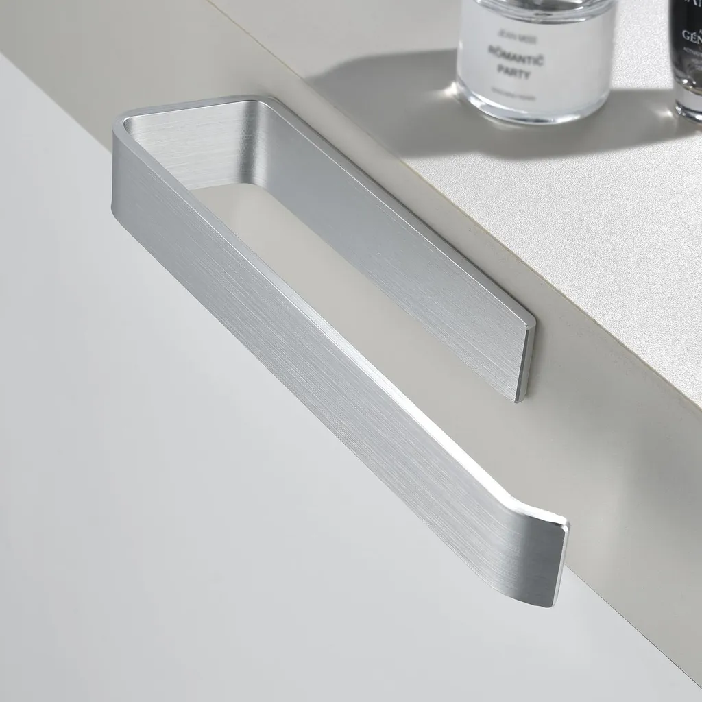 Petit porte-serviette cuisine et salle de bain 22 cm inox sans trou