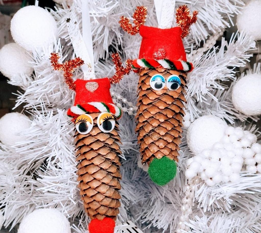 Plüsch-Pompons Weihnachtsmix 140St.