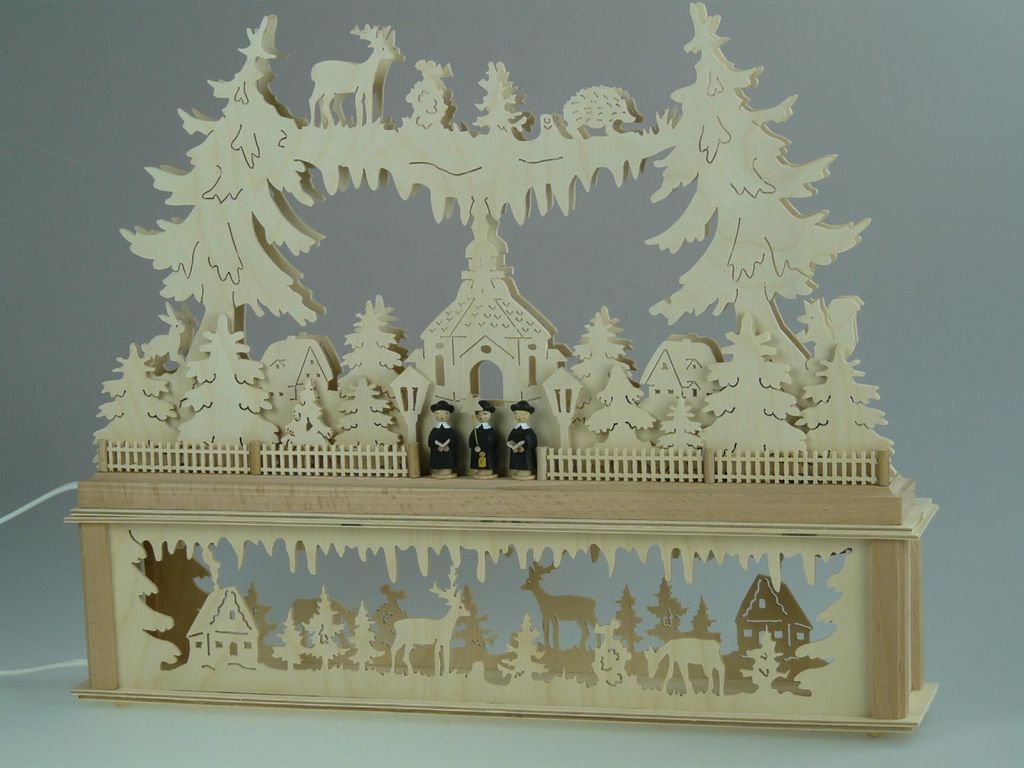 Original Erzgebirgischer Marken Schwibbogen Lichterbogen 50 x 43 cm K50-1_77