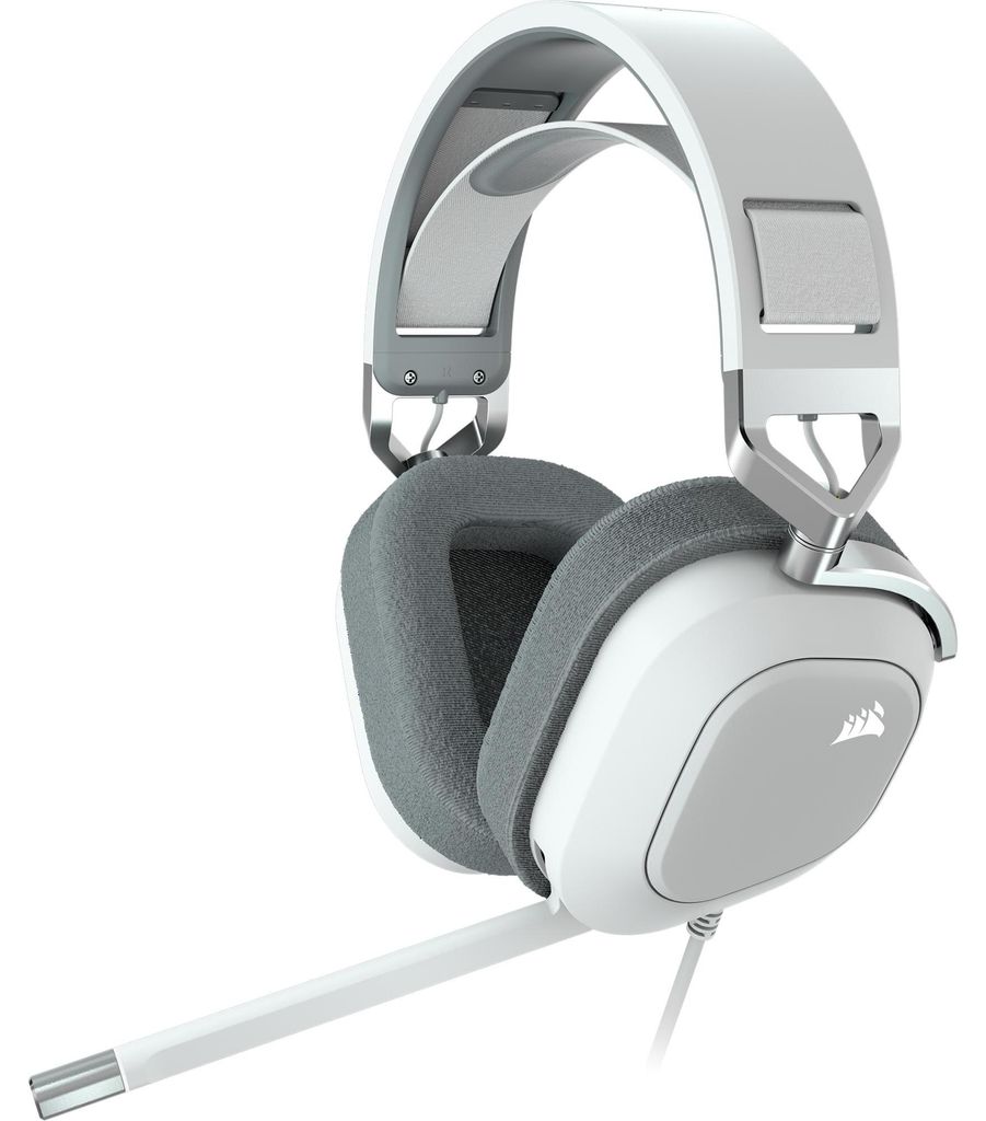 Corsair HS80 RGB USB, Kabelgebunden, Gaming, 20 - 40000 Hz, 373 g, Kopfhörer, Weiß