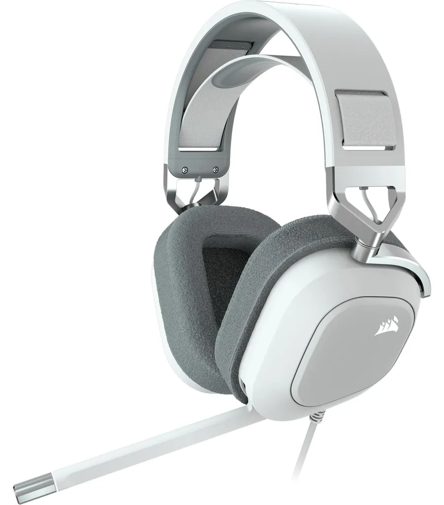 Corsair HS80 RGB USB Blanc Casque Audio Dolby 7.1 et Micro de Diffusion