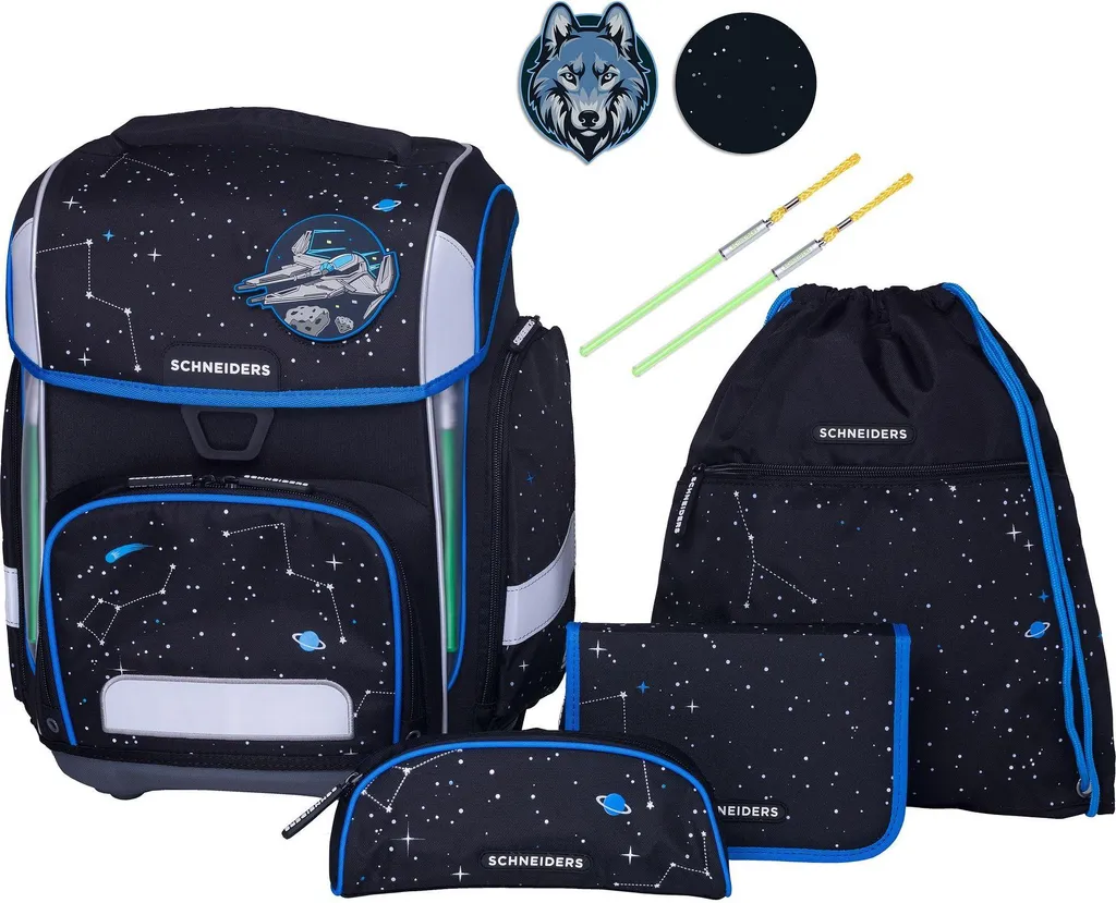 Cartable ergonomique Schneiders Ergolite 9 pcs - Set scolaire Space Quest