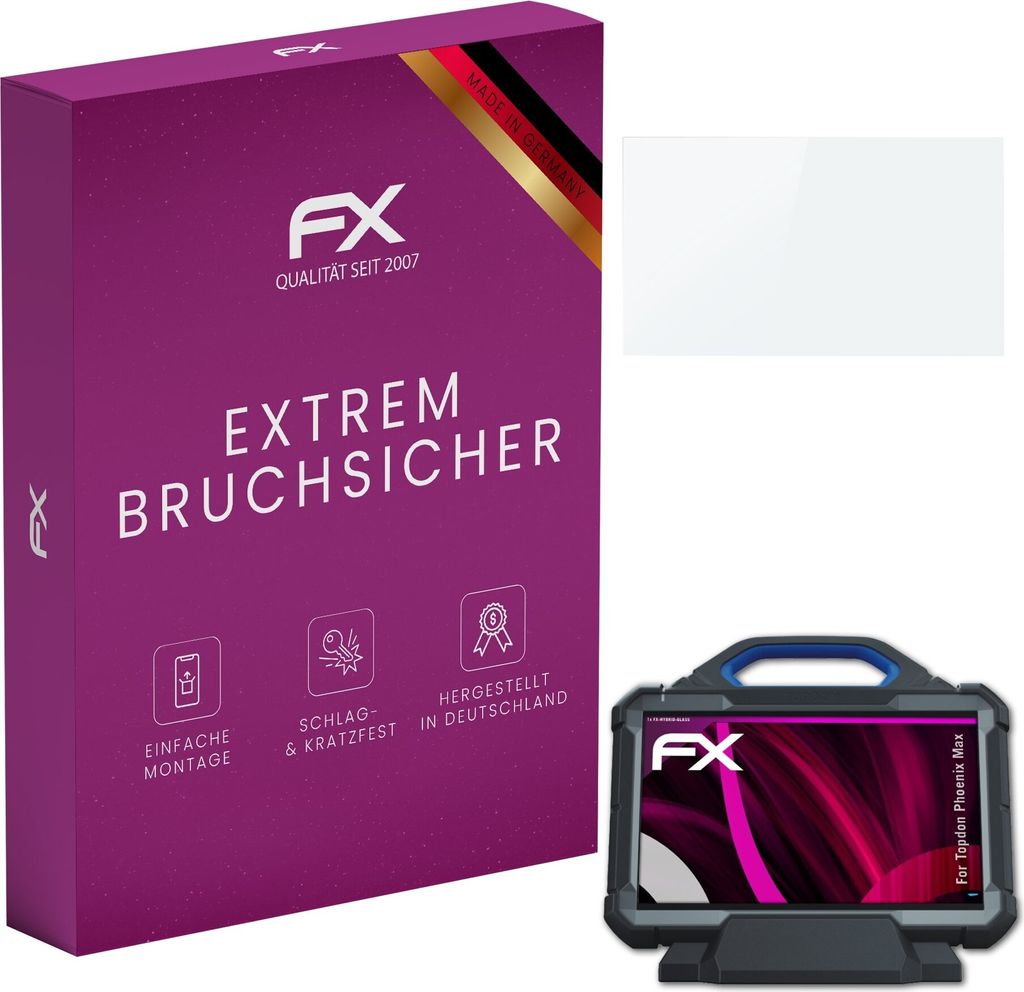 atFoliX FX-Hybrid-Glass Displayfolie kompatibel mit Topdon Phoenix Max Glasfolie