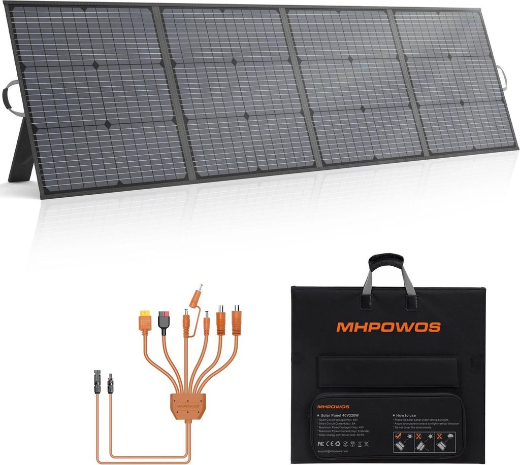 Solarpanel, faltbares Design, hohe Effizienz, 220W Solarpanel