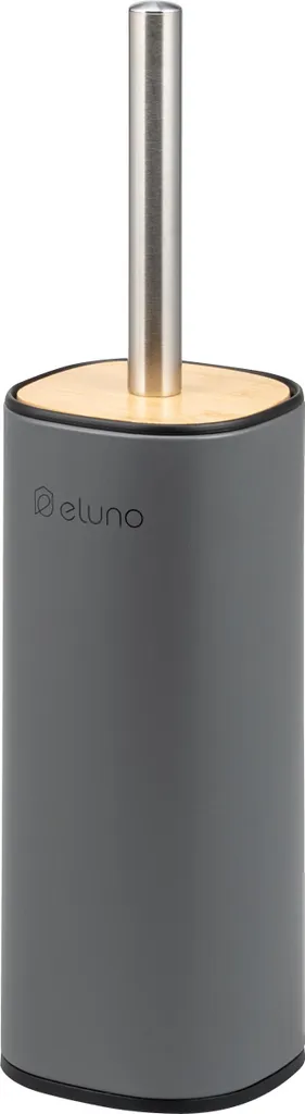 Eyliden Set WC 2 In 1: Stantuffo E Scopino Con Supporto – Design Compatto Nero - 3