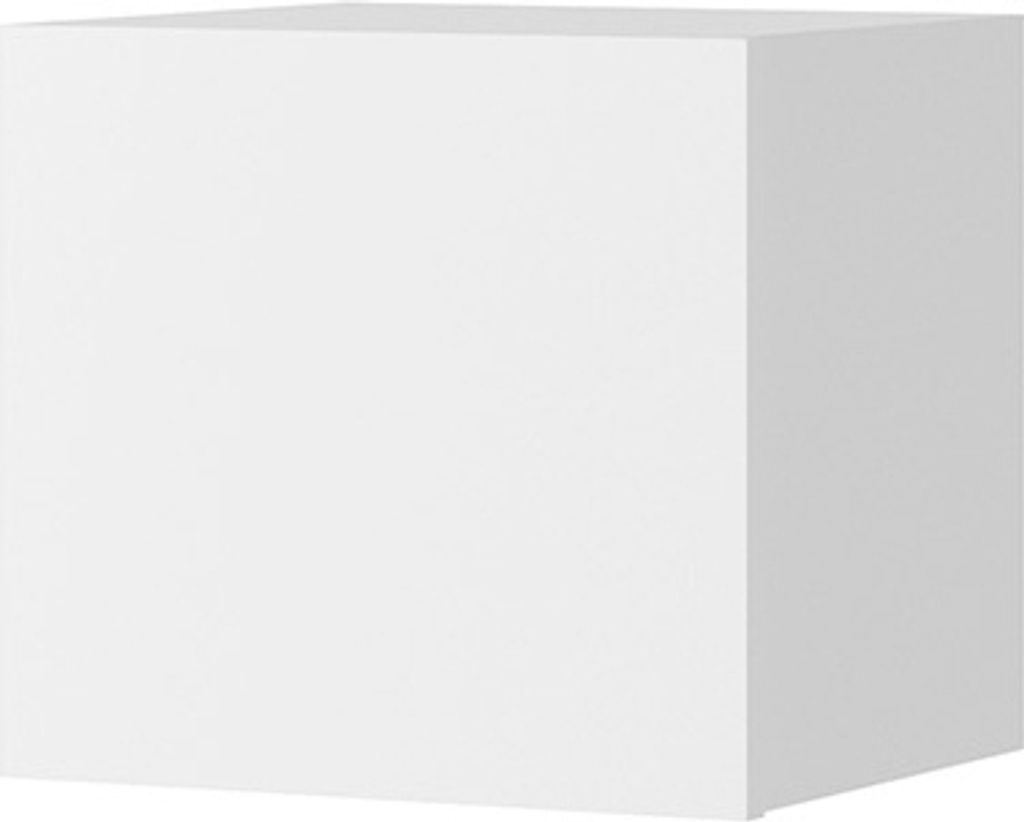Quadratischer Hängeschrank Amanda 34x34 cm 1-türiger Schrank (Weiß matt + Weiß Hochglanz Fronten)