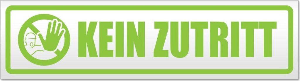 Kein Zutritt Piktogramm Magnetschild Schild magnetisch