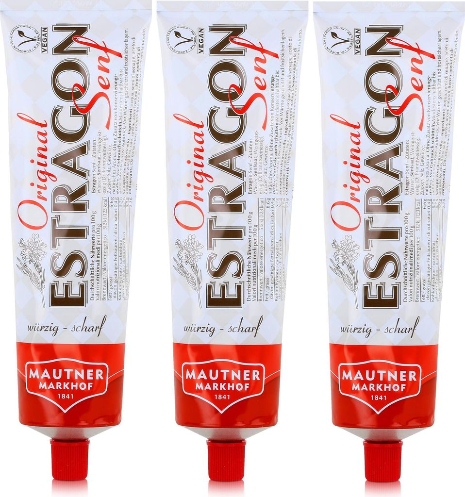 Mautner Estragon Senf 330g - Das würzig scharfe Original Produktbild 