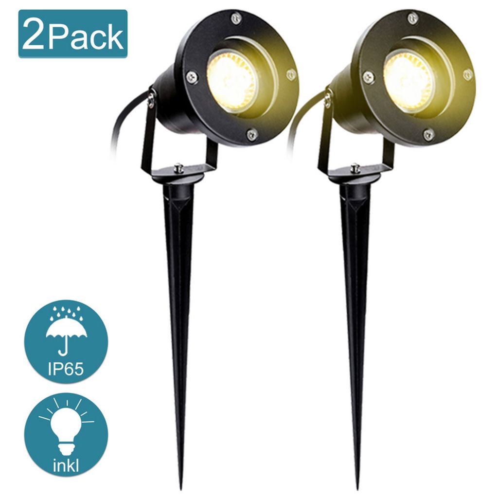Jopassy 2X Faretto da giardino 4W LED con picchetto a terra Immagine del prodotto 
