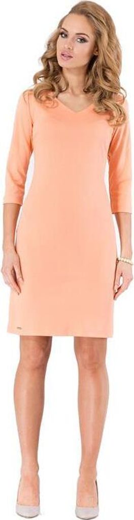 Kleid klassisch elegant V-Ausschnitt; Melone XL/42