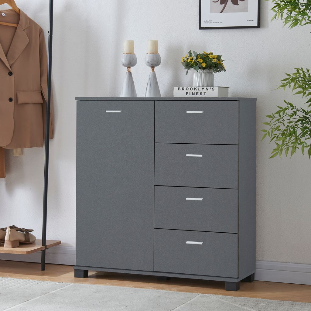 Credenza 'Döbritz' 84x80x28cm grigio scuro Immagine del prodotto 