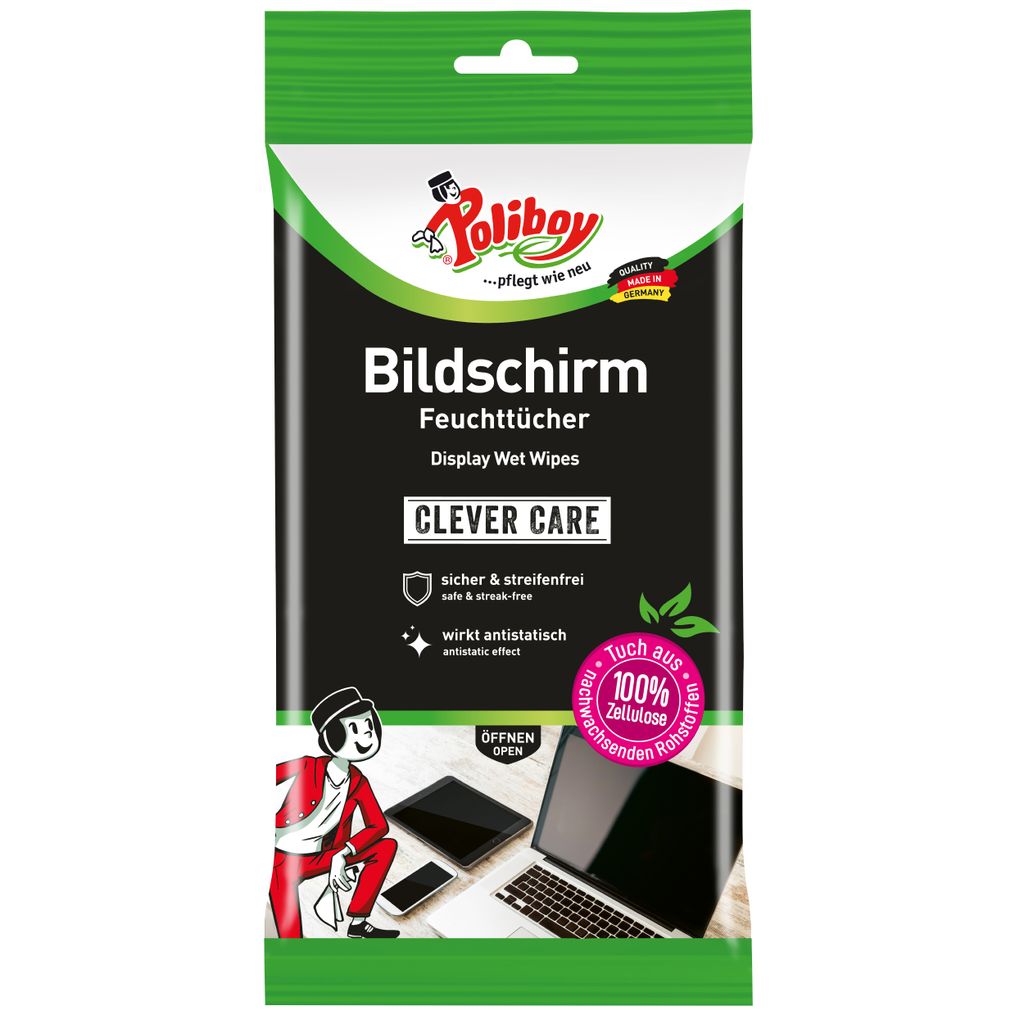 Poliboy Reinigungstücher Bildschirm - Inhalt 15 Stück, Produktbild 1