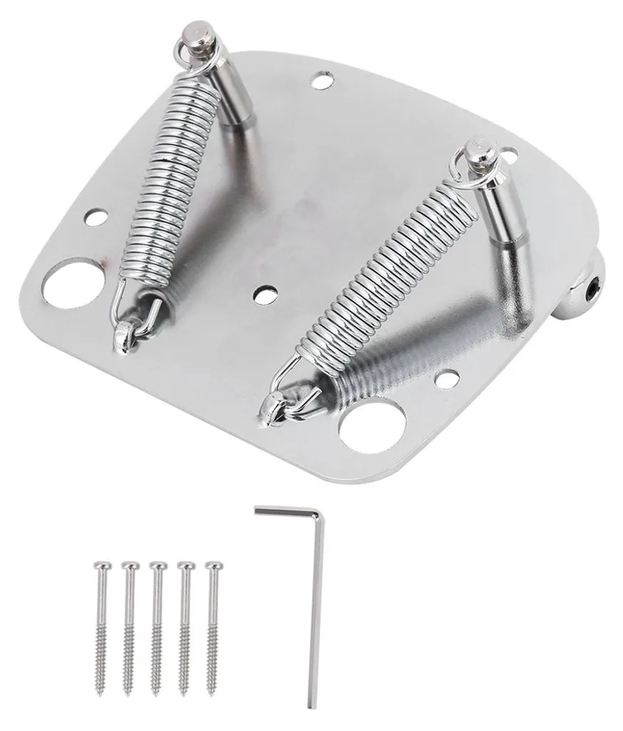 Bloc trémolo en acier argenté pour guitare électrique, vibrato fluide