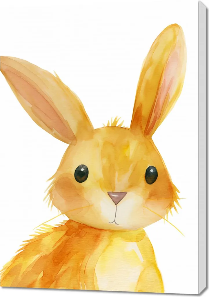 Tableau 70 x 100 cm Adorable Lapin - Décoration Murale Grand Format