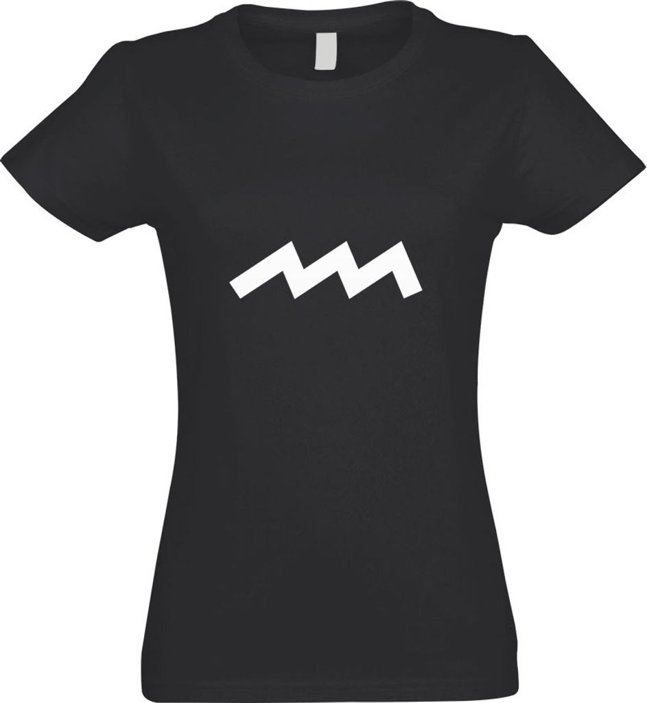 Kiwistar - T-Shirt tailliert - Damen - Graphit - Wasser Sternzeichen - mit Motiv Bedruckt - Funshirt Design - Sport - Freizeit - Damen - M