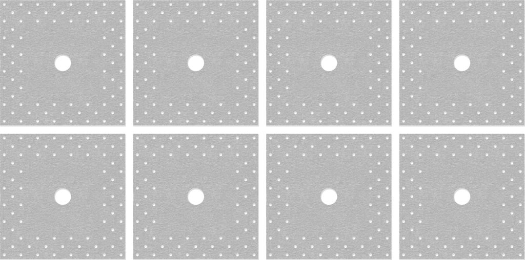 Isolbau Perforierte Wandmanschette P3 Grau - 8 Stück 120 mm Dichtband - Wasserdichte Manschette für Sanitär, Dusche, Bad, Fliesen, Abdichtung Di...