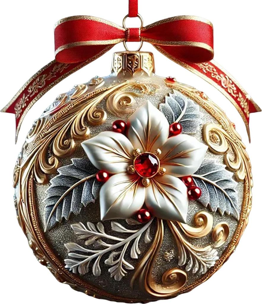 3D-Weihnachtsornament „Märchenplanet“, Schneekugeln, Weihnachtsbaum, Schneeflocke, Rentier, Hängedekoration für den Urlaub, Heimdekoration