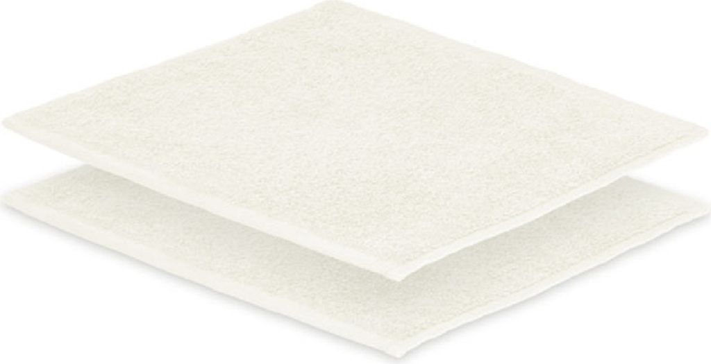 2 x Seiftuch 30 x 30 cm 500g/m² Naturweiss Doppelpack Hohe Qualität Neu/OVP