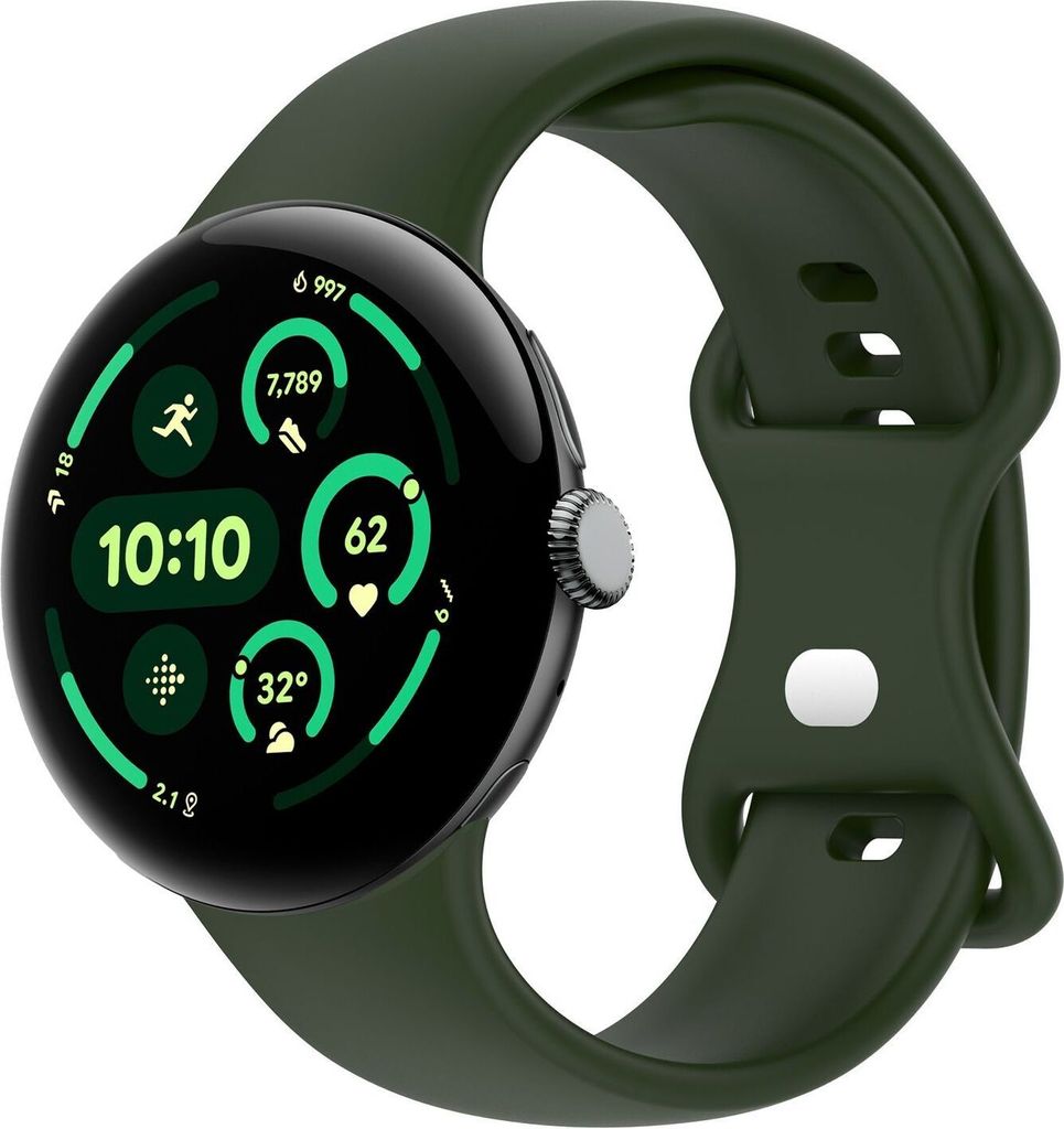 Smartwatch Armband Silikon Google Pixel Watch 4 / 3 45mm Butterfly-Schnalle Band