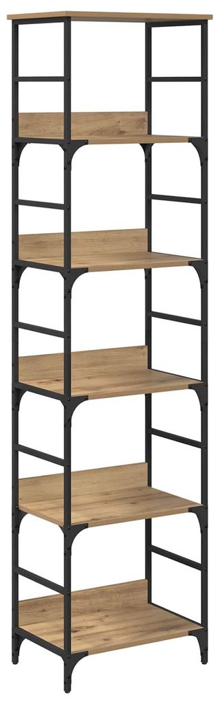 vidaXL Artisan dubová knižnica 50 x 33 x 188,5 cm materiál Obrázok produktu 