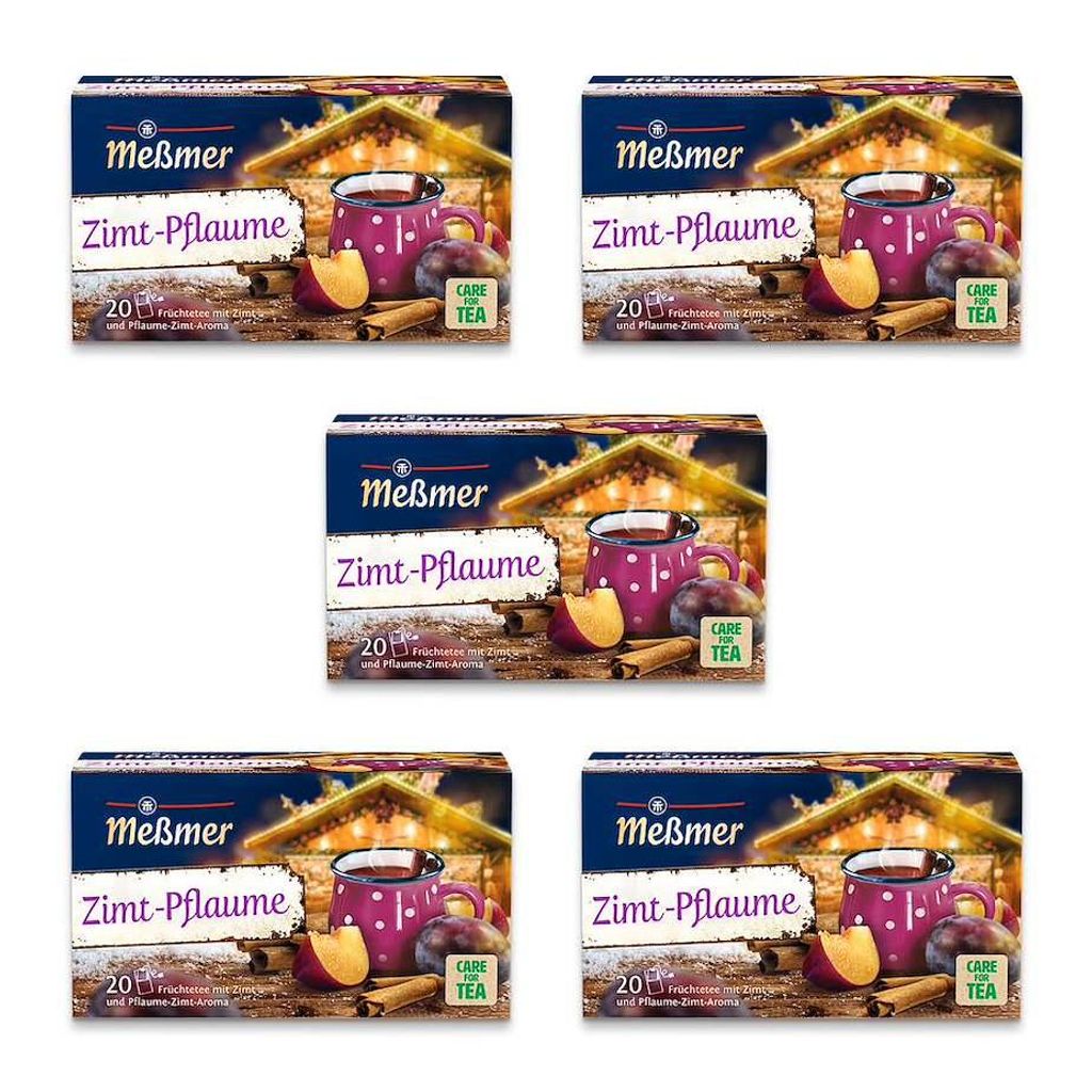 Meßmer Zimt Pflaume | 5x 20 Teebeutel Vorteilspaket | Produktbild 