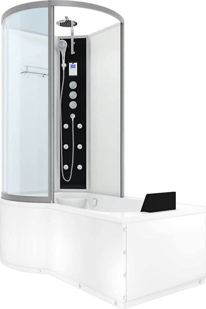 Kombination Badewanne Dusche K50-R03 Duschtempel 100x170 cm