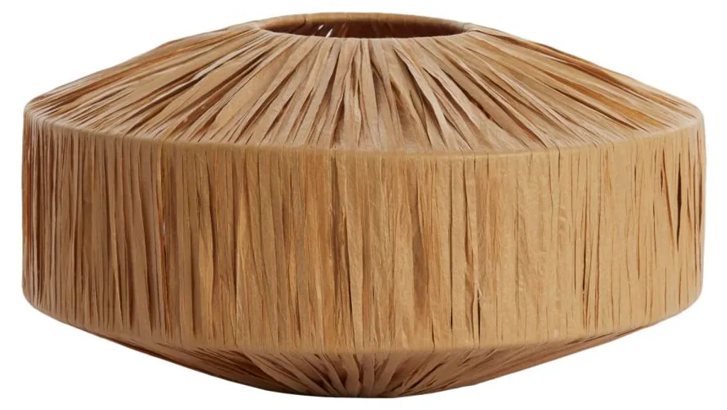 Abat-jour rond en tissu naturel Biljana pour lampe de salon - Ø 31cm