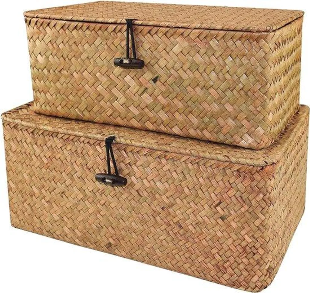 Boîte de rangement Seegras 2 pièces L+XXL - Paniers tressés naturels