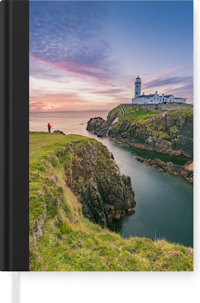 MuchoWow Notizbuch Tagebuch Haushaltsbuch Notebook A5 Leuchtturm von Fanad Head - Notizblock - Notizheft - Notebook - Schreibblock - Papier