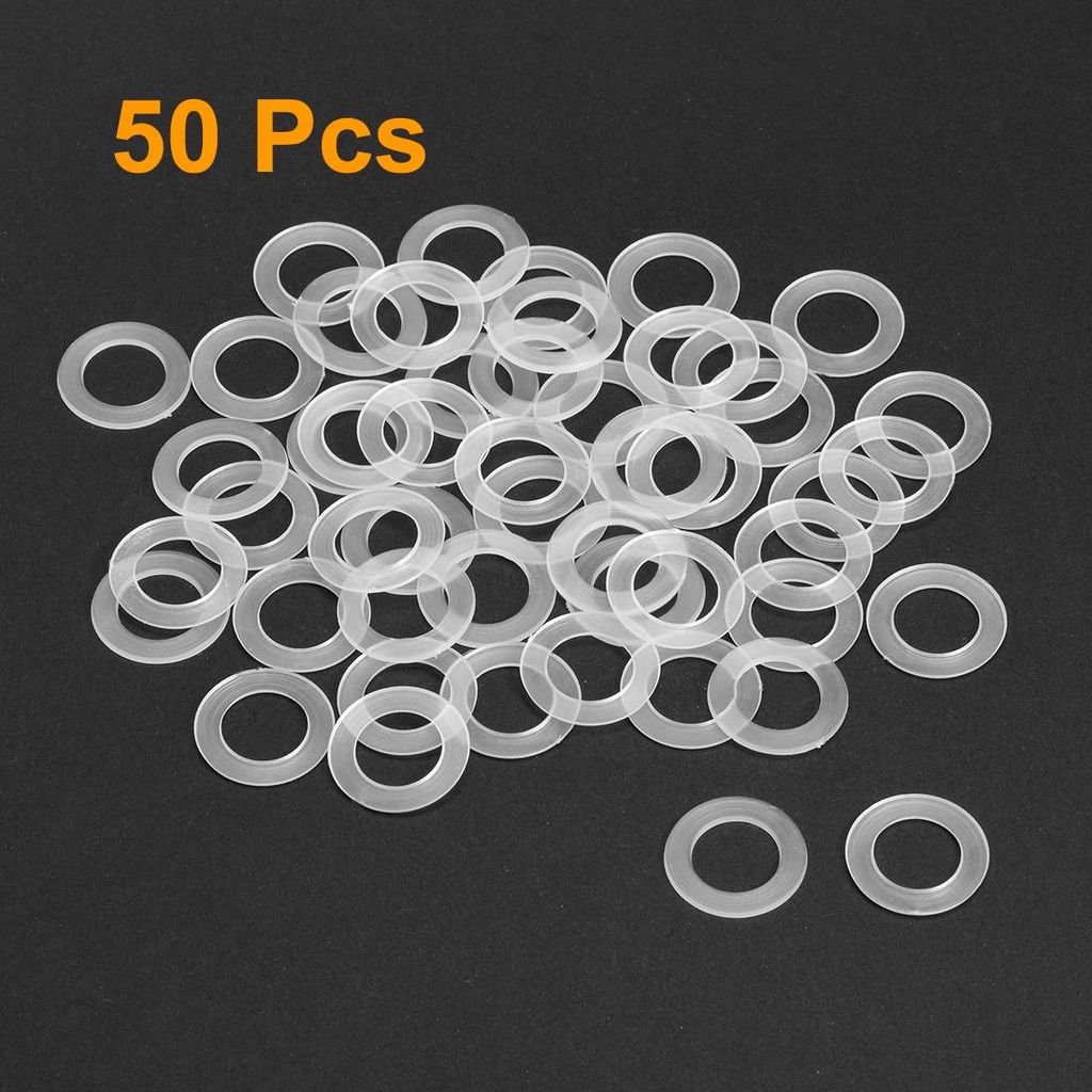 50 Stk. Flache Unterlegscheibe Nylon M12 Dichtung 20mm AD 12mm ID 1mm Dicke Klar fš¹r Wasserhahn Rohr Wasserschlauch Isolierung Schrauben