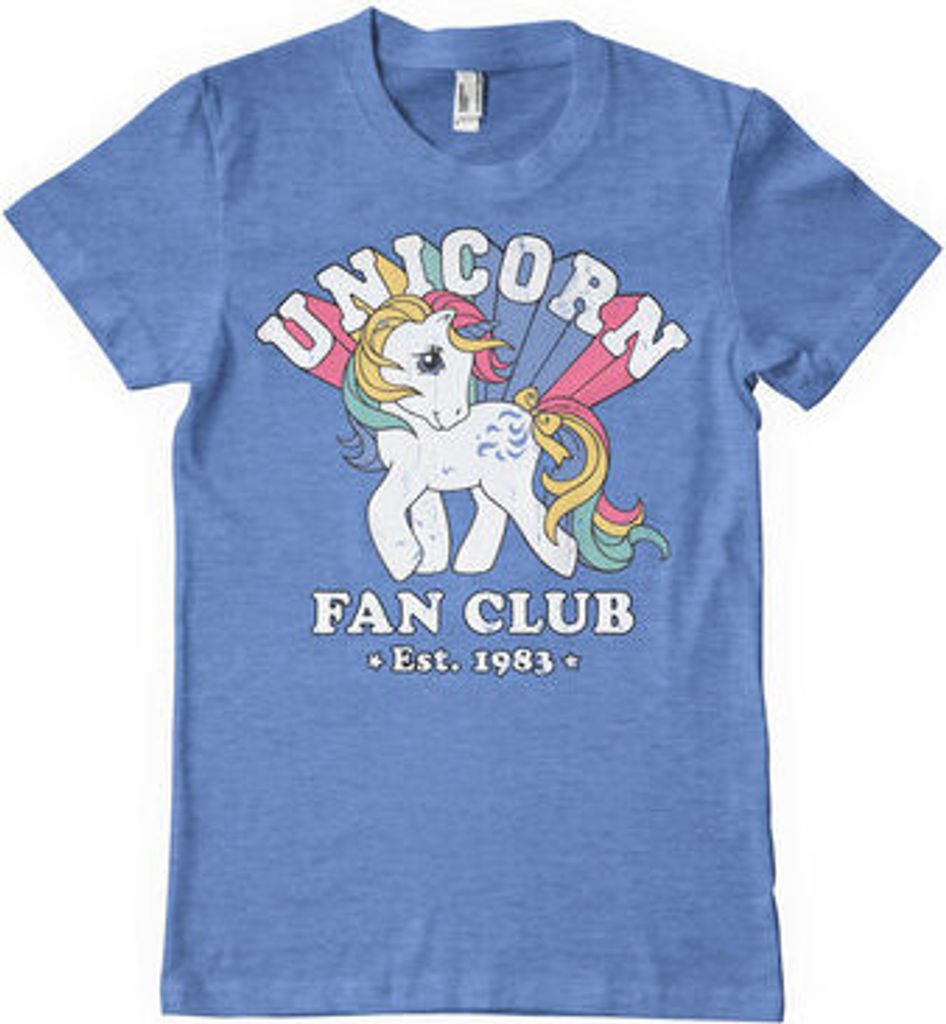 Unicorn Fan Club T-Shirt - Large - BlueHeather