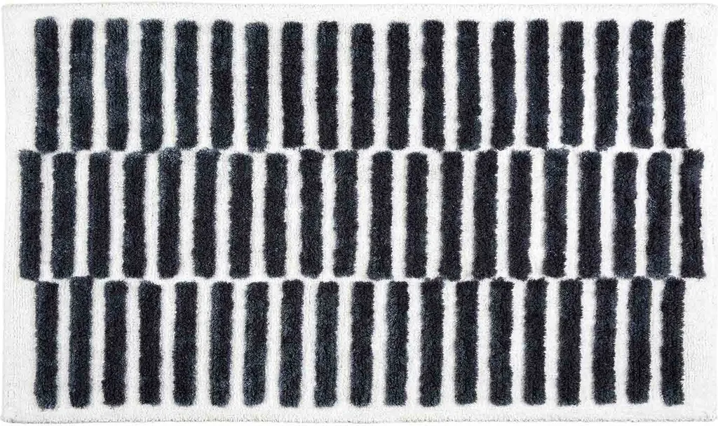 Tapis de bain blanc BARBADOS LINIEN SCHÖNER WOHNEN 67 x 110 cm chic