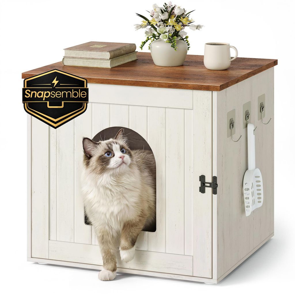 SONGMICS HOME Katzenklo-Schrank, Snapsemble – superschnelle Produktbild 