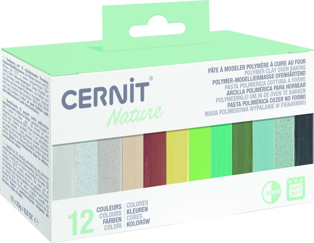 Cernit Polymer Clay Kit Polymer Clay Nature 12 x 25 g Image du produit 
