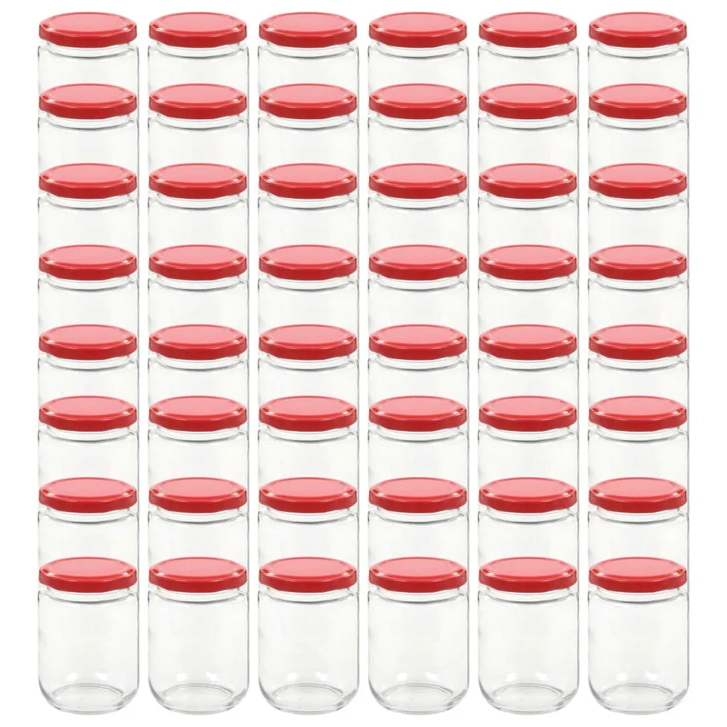 Vasetti per marmellata con coperchio rosso 48 pz. 230 ml