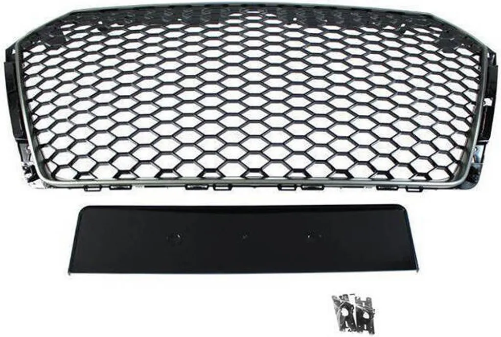 Grille de radiateur Audi A4 B9 style RS en finition noir satiné