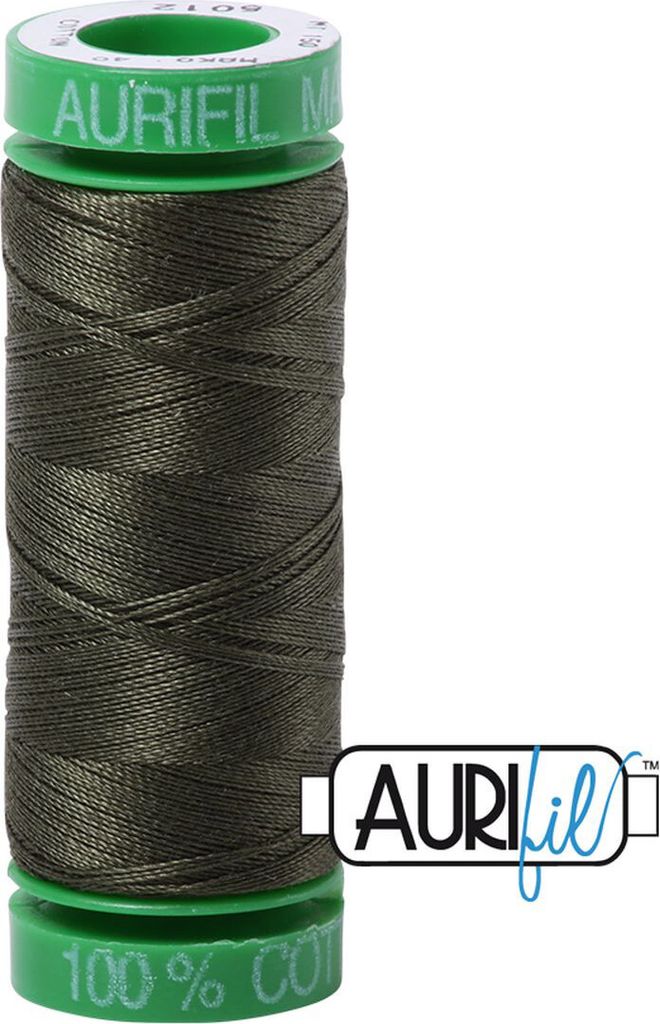 AURIfil Nähgarn MK40WT 1000m, 100% CO : 5012 Dark Green AURIfil: 5012 Dark Green