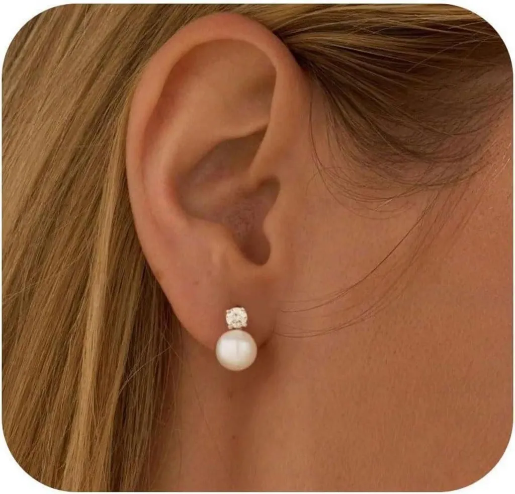 Boucles d'oreilles perles eau douce et Argent 925 - Perles blanches 6mm