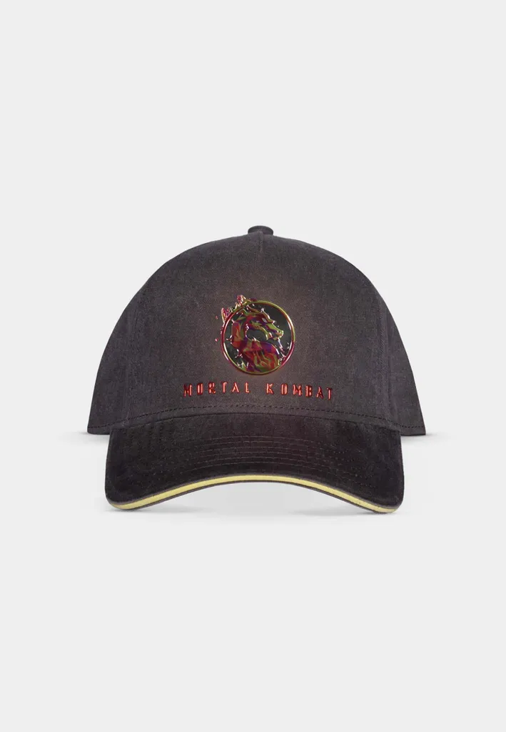 Casquette Mortal Kombat Homme en Coton Noir - Logo Brodé et Taille Réglable