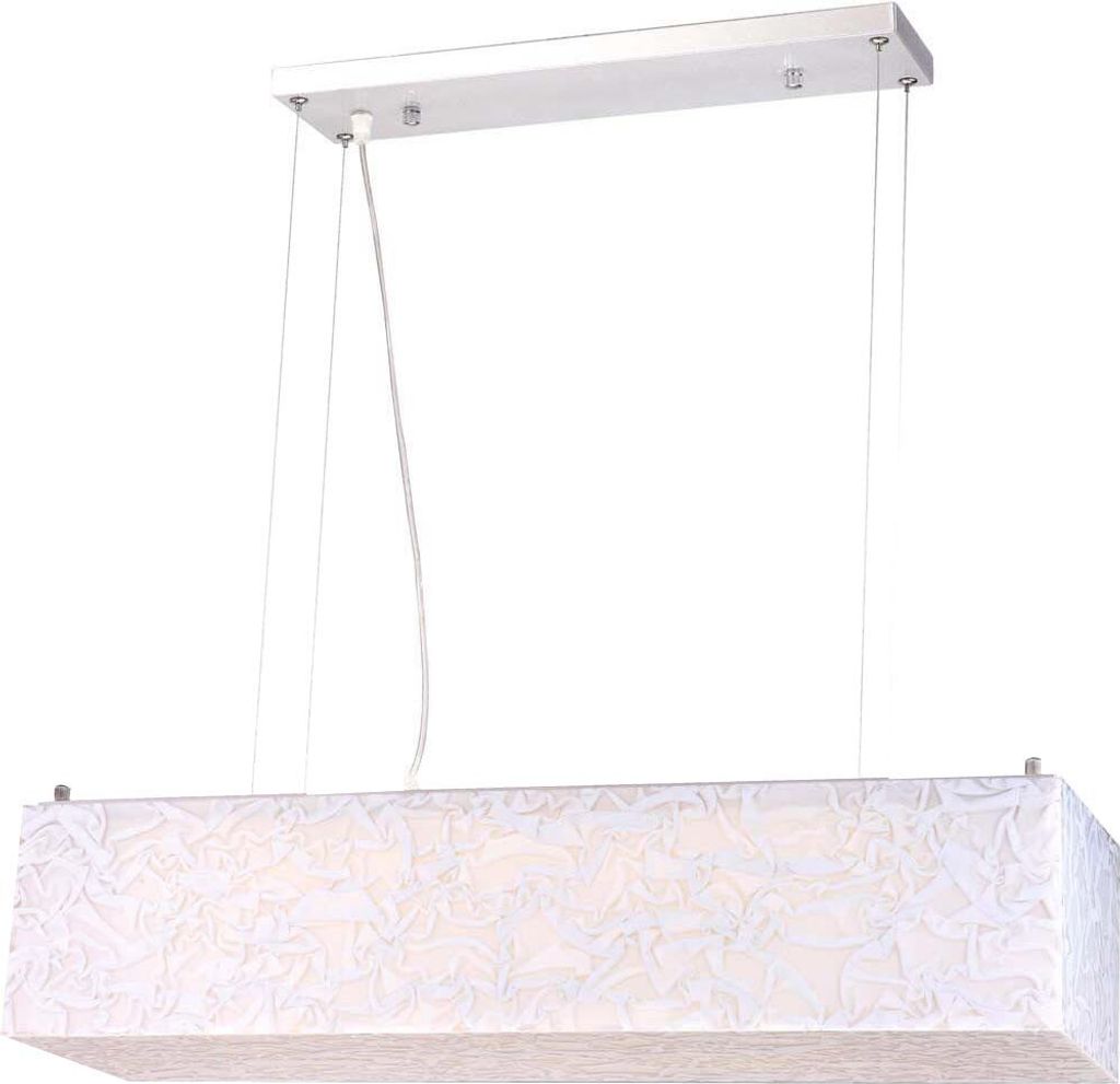 LED Hängeleuchte, Marmor-Optik, silber, L 70 cm