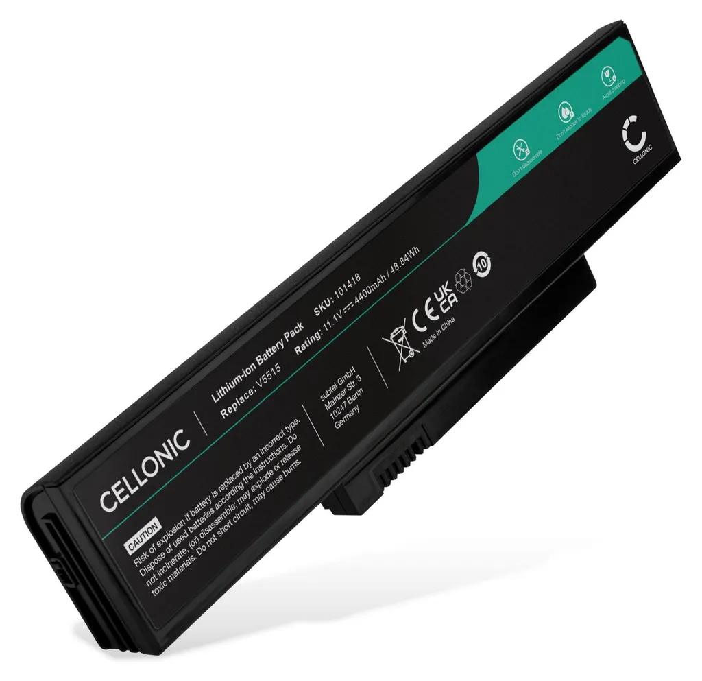 subtel Batteria di ricambio per Fujitsu-Siemens Amilo La 1703 / Li 1703 / ESPRIMO Mobile V5515 / V5535 / V5555 / V6515 / V6555 4400mAh laptop battery S26391-F6120-L470 per pc portatile notebook