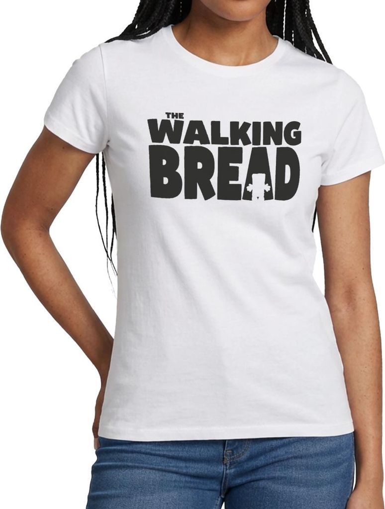 Spreadshirt Bernd Das Brot The Walking Bread In Schwarz Frauen T-Shirt, L, Weiß