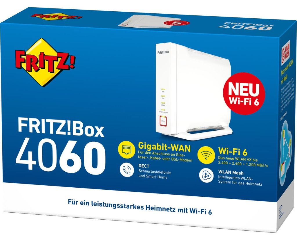 Box 4060, Wi-Fi 6 (802.11ax), Tri-band (2.4 GHz/5 GHz/5 Zdjęcie produktu 