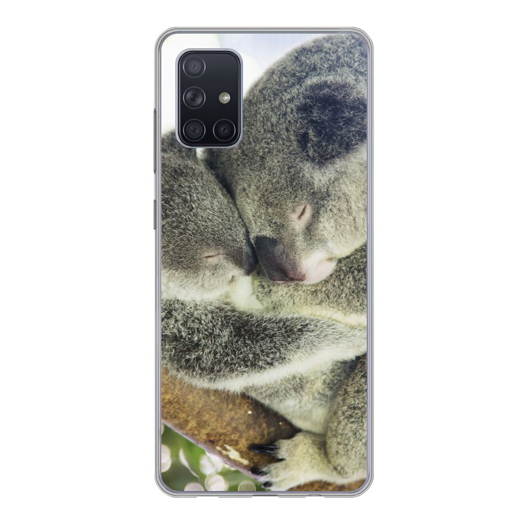 MuchoWow Handyhülle Schutzhülle Hülle für Samsung Galaxy A51 Koalas - Plüschtier - Tiere - Kinder - Jungen - Mädchen Silikon Softcase Handy...