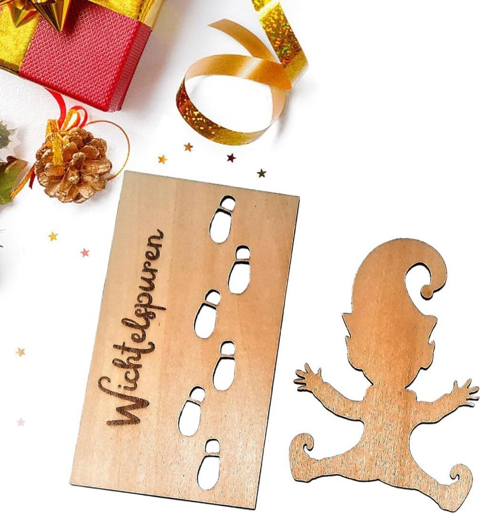Noël Lutin Pochoir Set d'Empreintes de Pied - Lutin Image du produit 