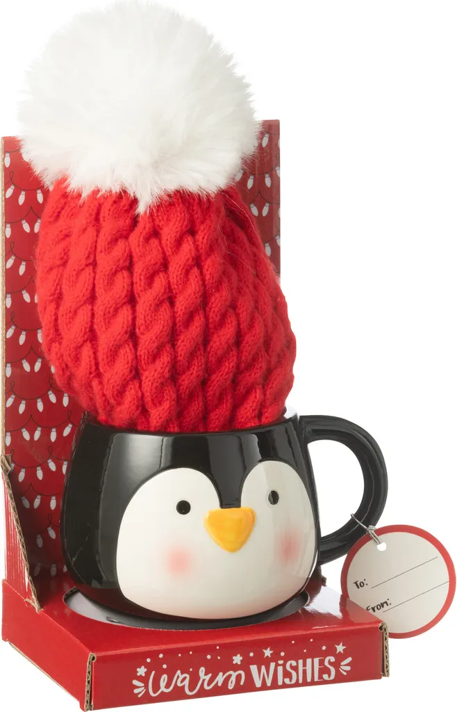 Fini les Cadeaux Banals avec ce Coffret Tasse et Casquette Pingouin J-Line